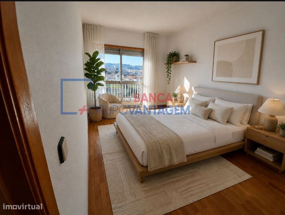 T3 Apartment with Fireplace, Shared Balcony, and Enclosed Garage Box in Gondomar
