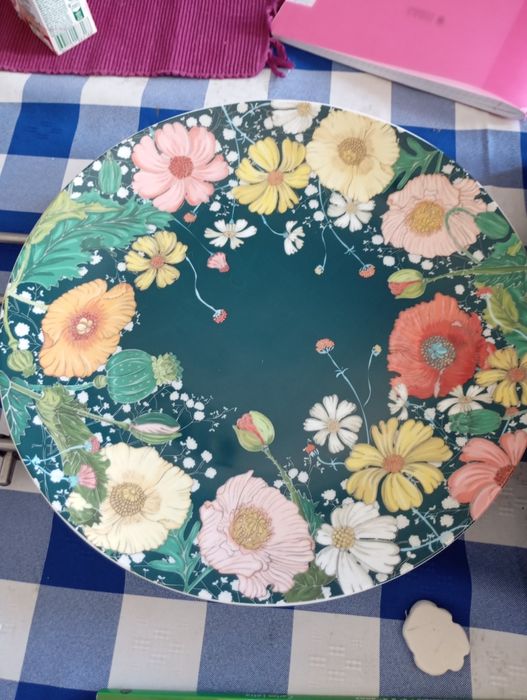 Prato de sobremesa gato preto