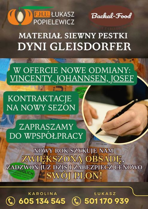 Nasiona, Materiał Siewny Dyni Gleisdorfer