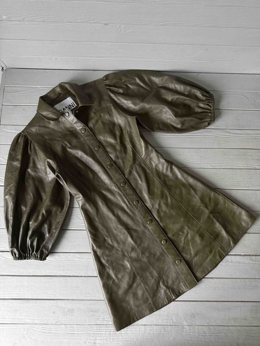 Ganni  шкіряна  сукня (розмір с)