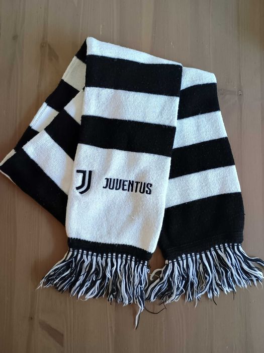 Szalik kibica Juventus Turyn, oryginalny gadżet z Włoch, czarno-biały
