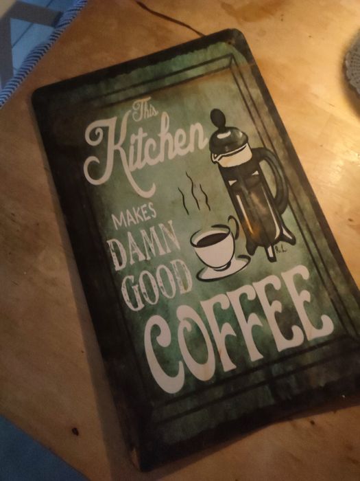 Quadro Coffee em metal