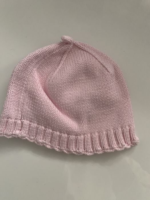 Różowa czapka dla dziewczynki 62cm