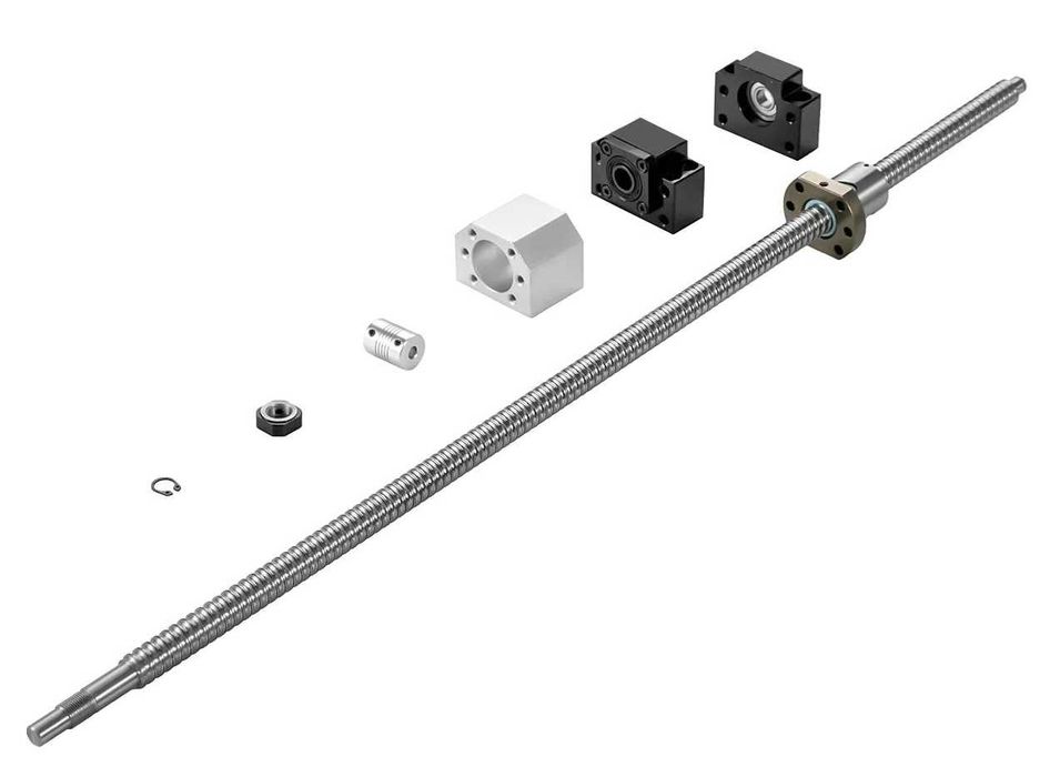 Fuso de esferas 1700mm dia.16 mm com acessórios — ideal para CNC