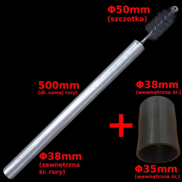 Rura odkurzacz wycior szczotka kotła pellet płomienica Kostrzewa Defro