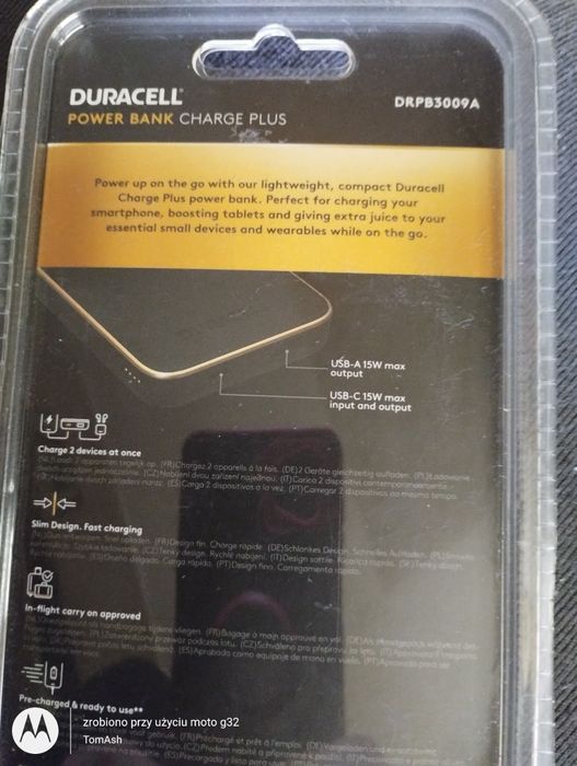 Powerbank duracell model DRPB3009A -nowy w blistrze +Gratis