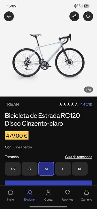 Triban rc120 travões a disco