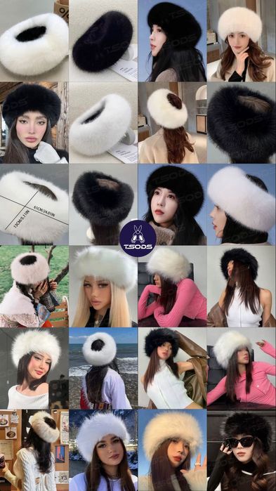 Теплая шапка меховая круглая Панама из эко меха панамка Тэдди беж кофе