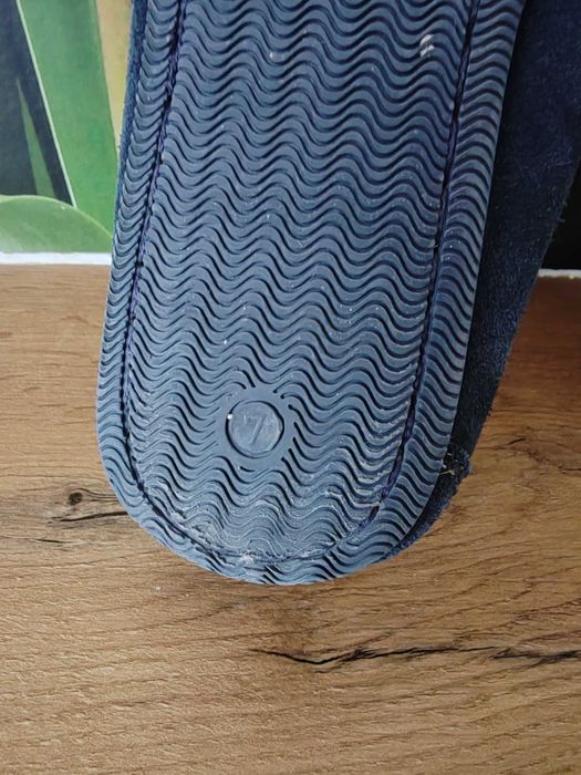 Skórzane granatowe buty loafersy unisex rozmiar 41
