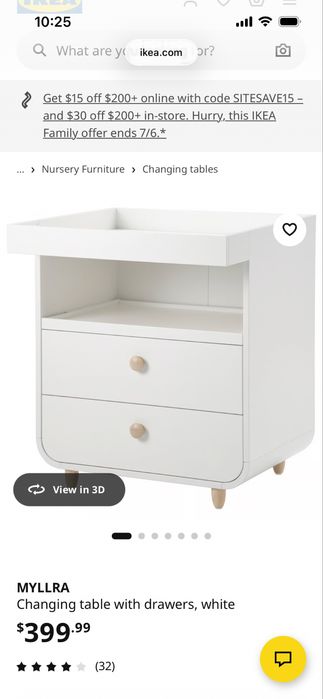 Mobilia Bebe Ikea, temos o movel e o trocador