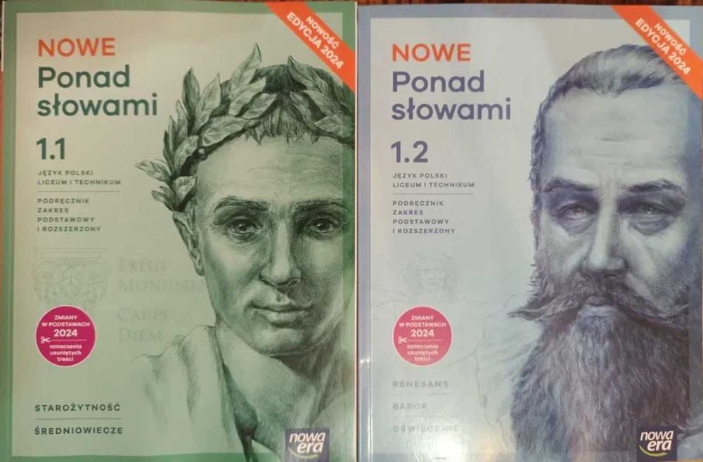 Zestaw: Ponad Słowami klasa 1.1 i 1.2 LO Podręcznik ZPiR NE 2024