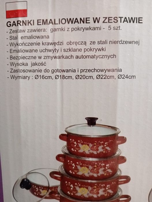 Nowy komplet garnków 80,-