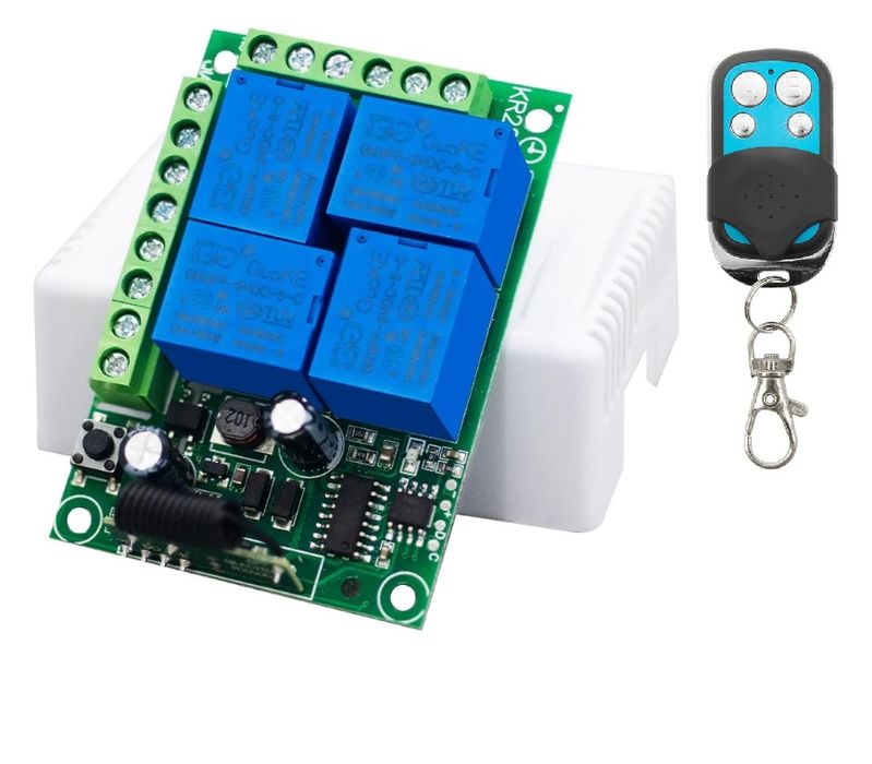 Przekaźnik 4CH 230V 4 kanały Przekaźnik Sterowany Zdalnie pilotem RF