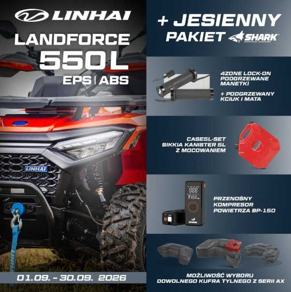 Linhai Landforce 550L - 4x4, Homologacja T3b, Wyciągarka, FV23