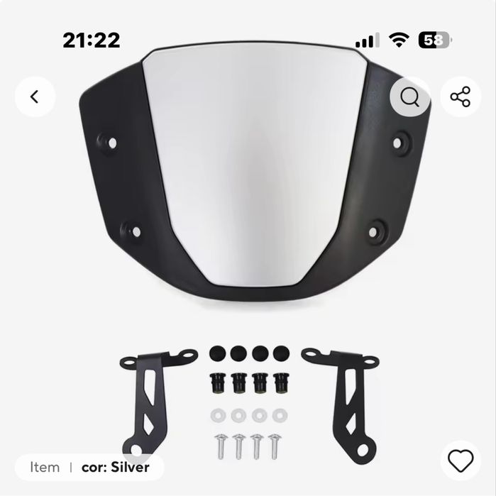 Viseira para-brisas cb650r
