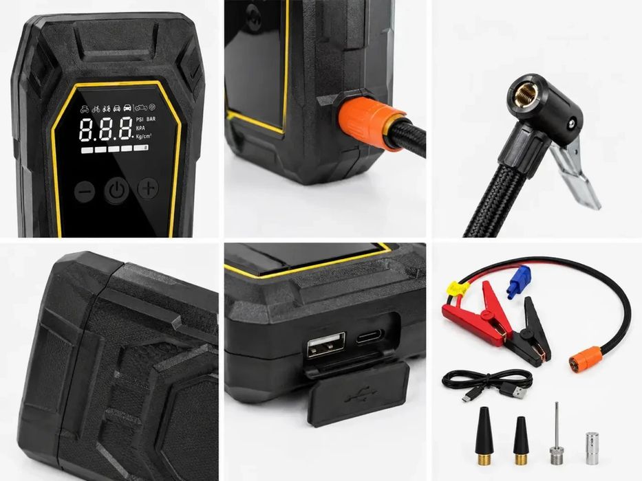 Пусковий пристрій K5 4000A 12V, компресор 150 PSI, Power Bank, LED