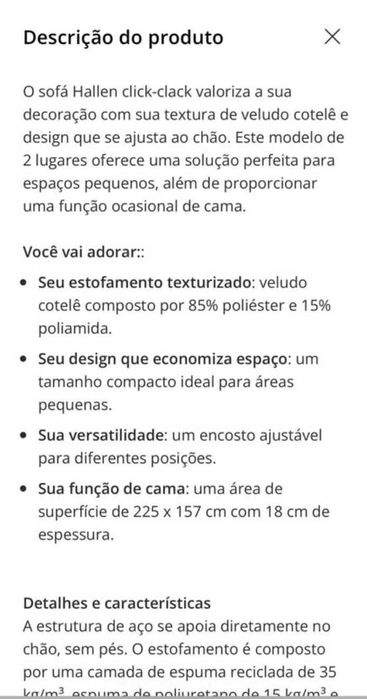 Maisons du monde sofá-cama (Sofa bed)