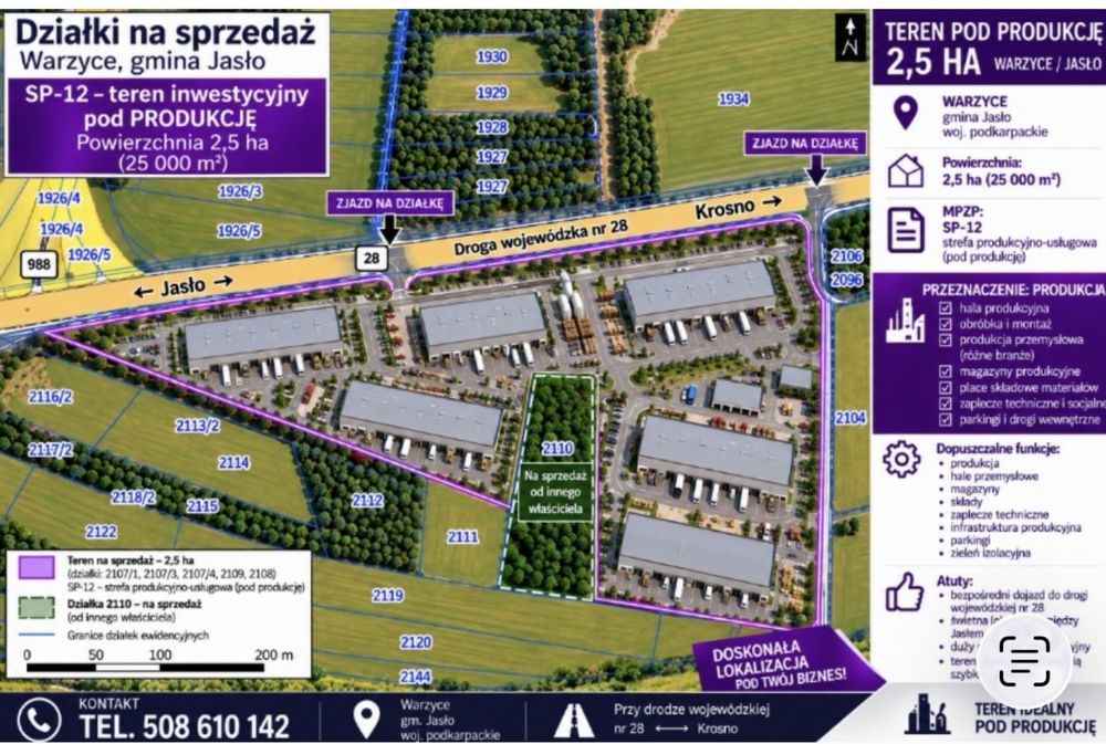 Teren inwestycyjny  2,5 HA – WARZYCE / JASŁO