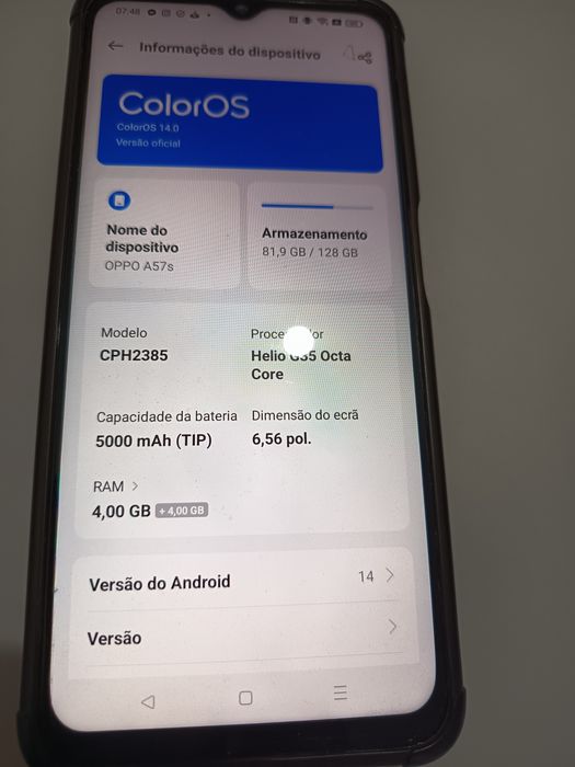 Telemóvel OPPO a57s