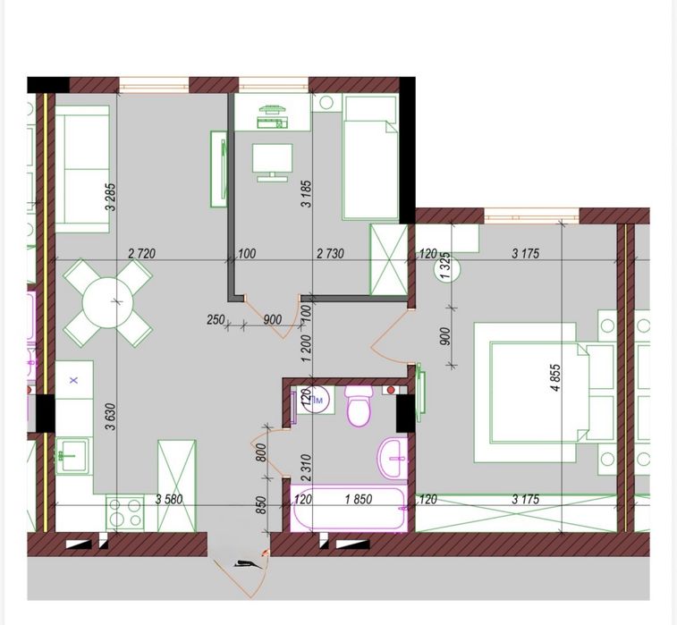 Продаж 2к квартири ЖК Квадрат/ 53 м2 / Новий ремонт/ 2 кімнати