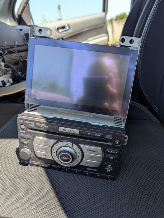 Магнітола оригінальна, штатна, рідна мультимедіа, екран, Nissan