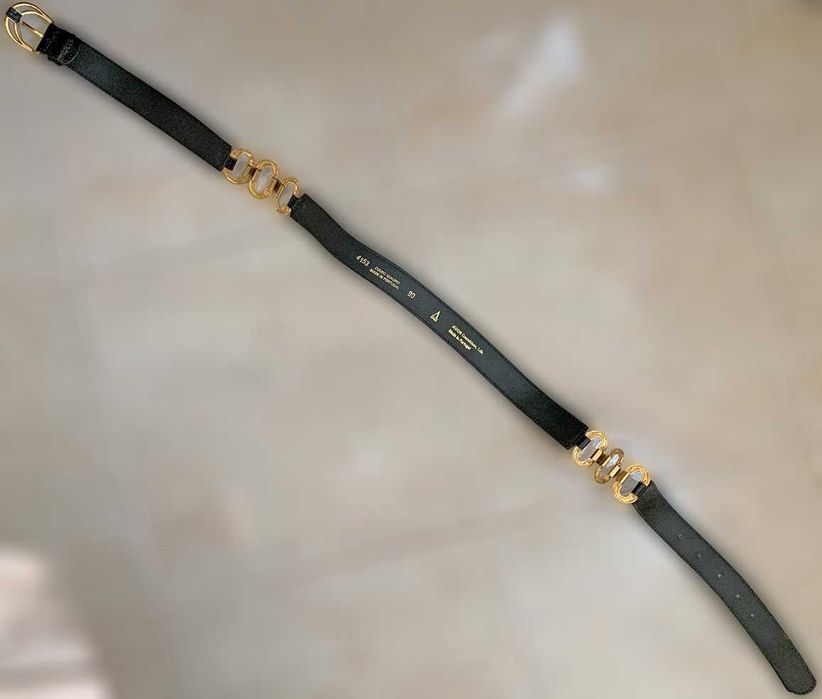 Cinto de Senhora, Couro Genuíno, Preto, como Novo