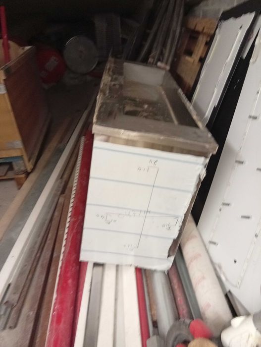 Movel Inox com cuba de quatro portas  usado