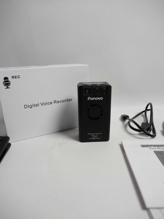Магнітний цифровий диктофон Ponovo V79 з кліпсою на 64 ГБ
