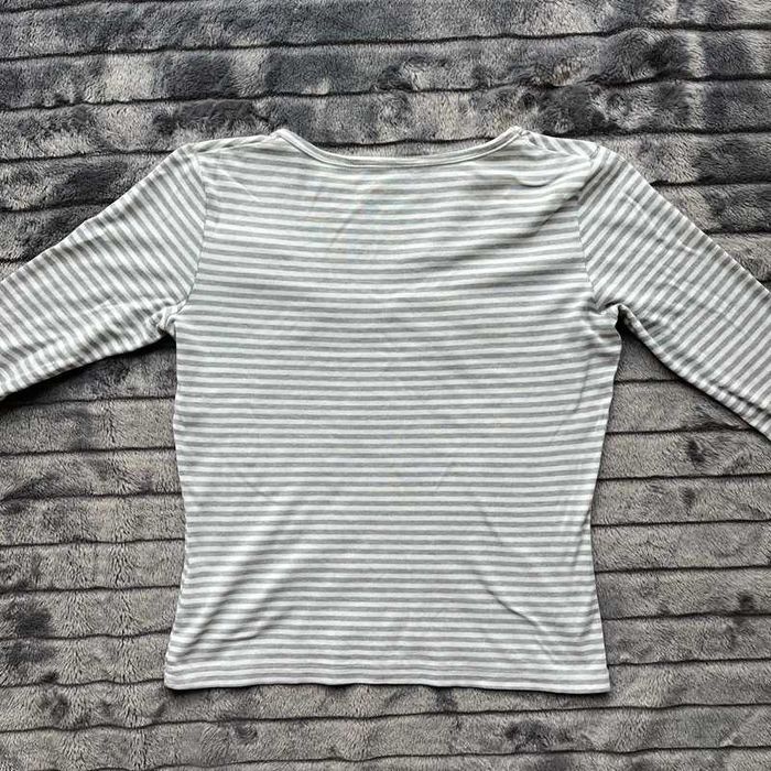 Szaro biała bluzka w paski