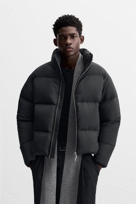 Новий чоловічий пуховик на зиму Зара Zara