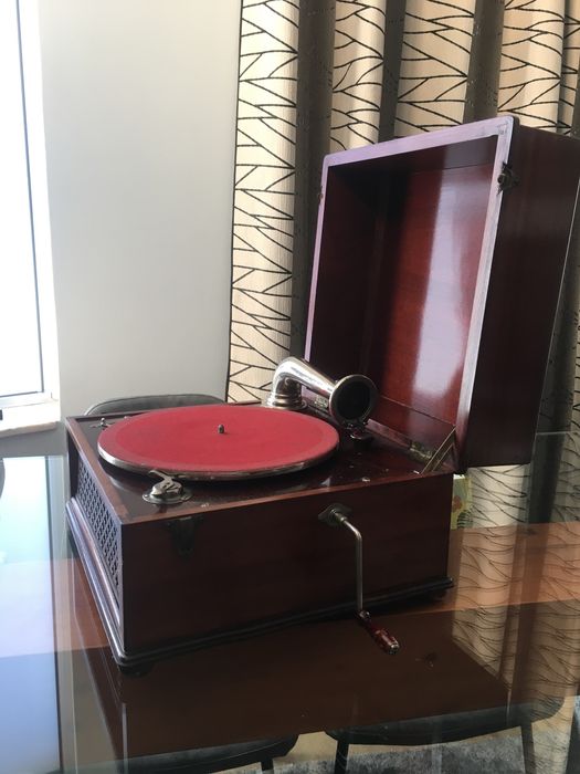 Grafonola caixa madeira