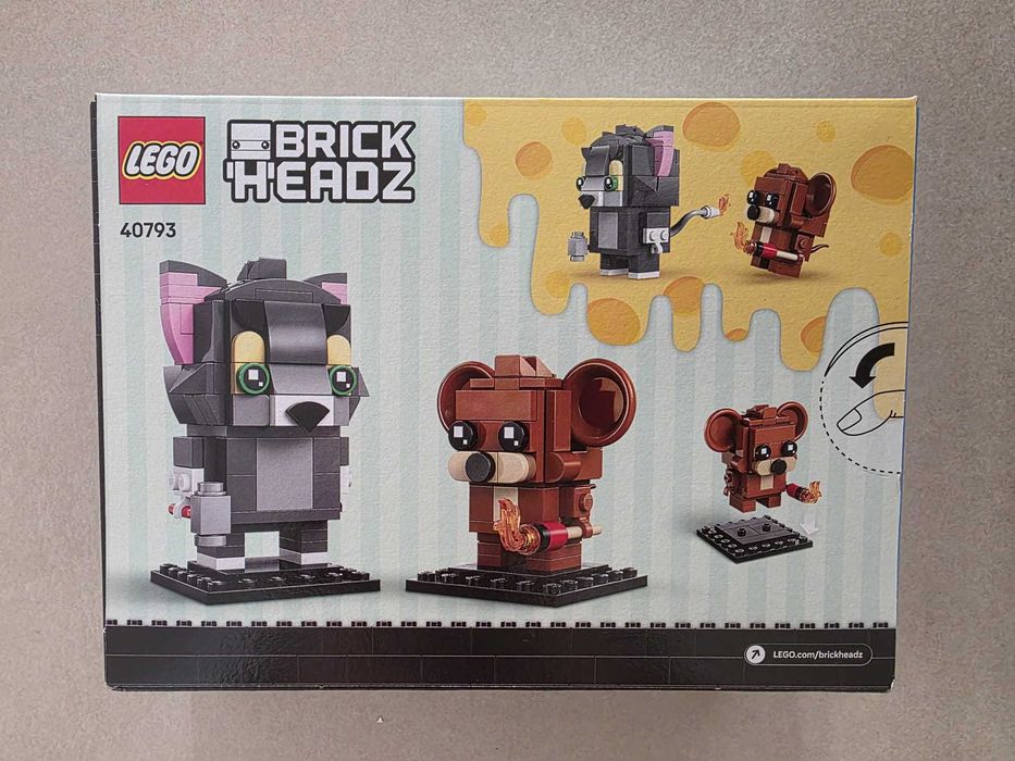Lego 40793 - Brick Headz - Tom and Jerry - Novo, Selado e Descontinuado