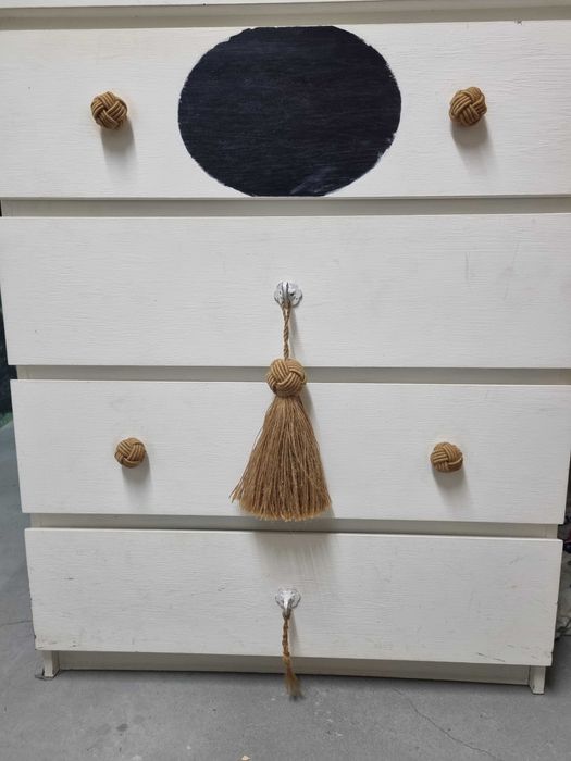 Cómoda Ikea 4 GAVETAS 74X70X45CM branco com puxadores personalizados