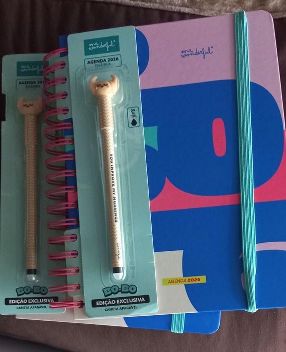 2 agendas Mr Wonderful com caneta