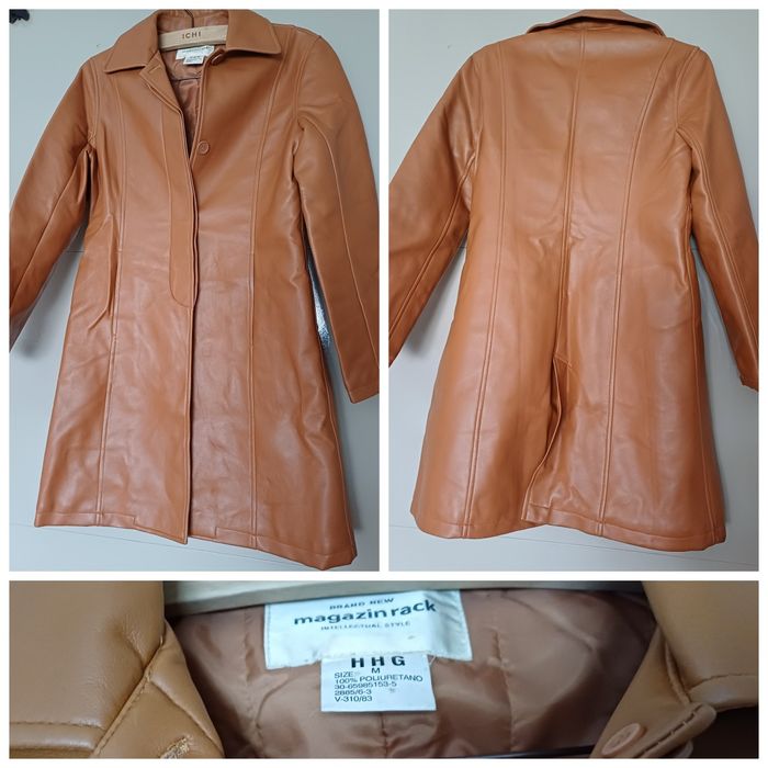 Casaco comprido sintético. 
Tamanho M.
Em bom estado