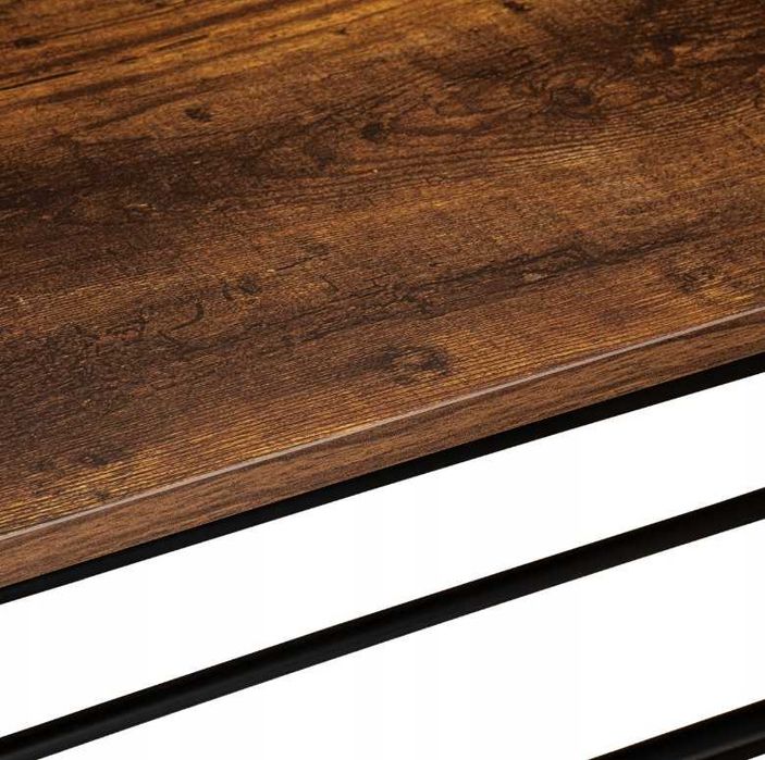 Szafka Stojak Organizer na Buty Metalowy 4 Poziomy Loft Postarzany Dąb