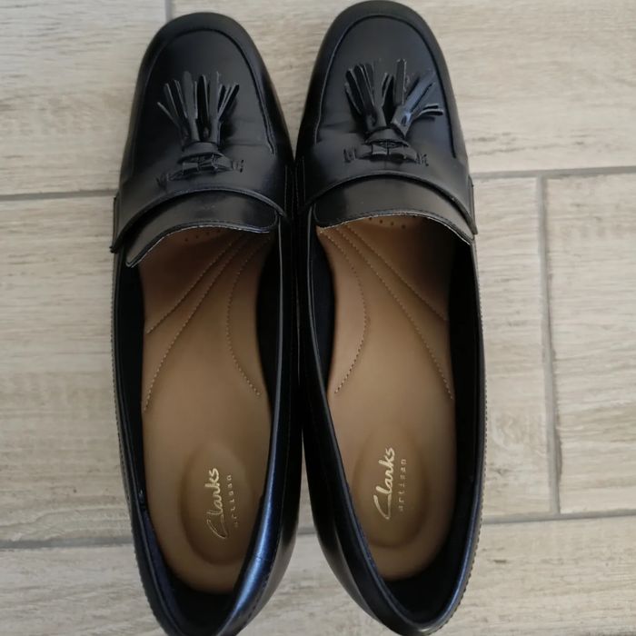 Лоферы туфли на каблуке Clarks 41p