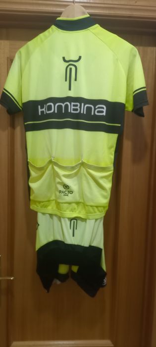 Jersey com Calção ciclismo tamanho L
