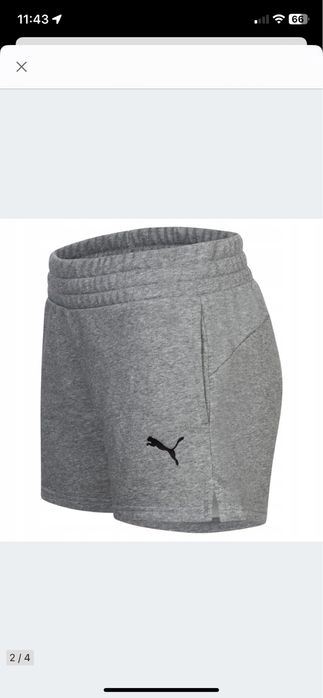 Krótkie spodenki dresowe bawełniane damskie Puma