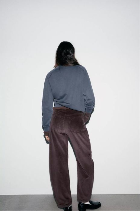 Вельветові брюки джинси баггі zara зара