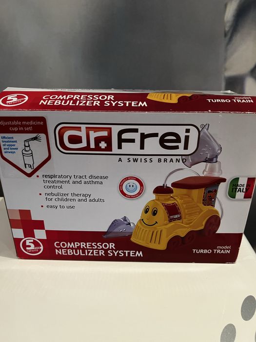 Компрессорный небулайзер модель Turbo Train Dr.Frei в виде паровозика