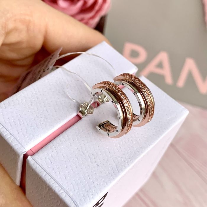 Сережки Pandora Пандора/ Серьги Pandora/ оригінал нові гвоздики срібло