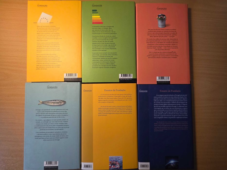 6 livros da coleção "Ensaios da Fundação Francisco Manuel de Almeida 2