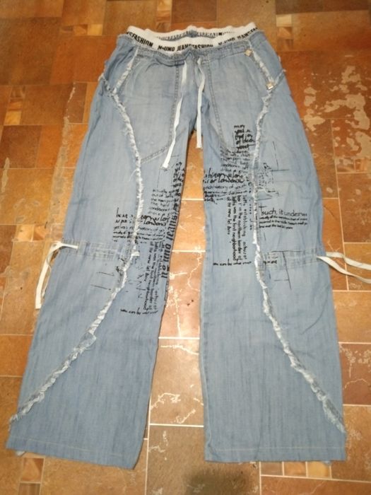 штаны широкие на низкой посадке