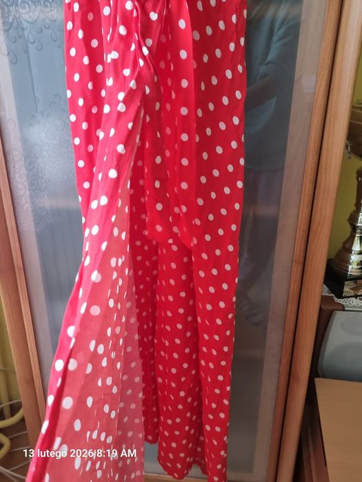 Wiskozowa sukienka w grochy