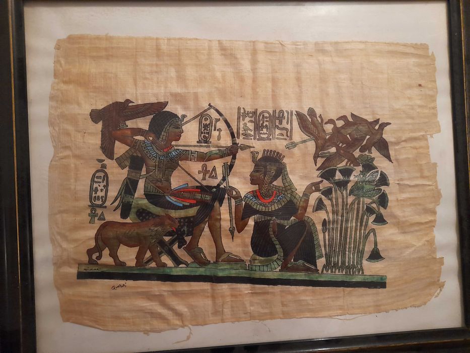 Quadro com pergaminho original