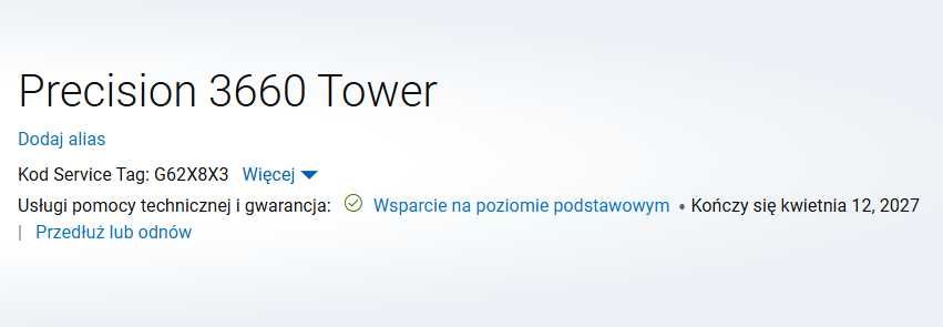 Dell Precision 3660 i9-13900, 32GB DDR5, 512GB, QUADRO T1000 GWARANCJA