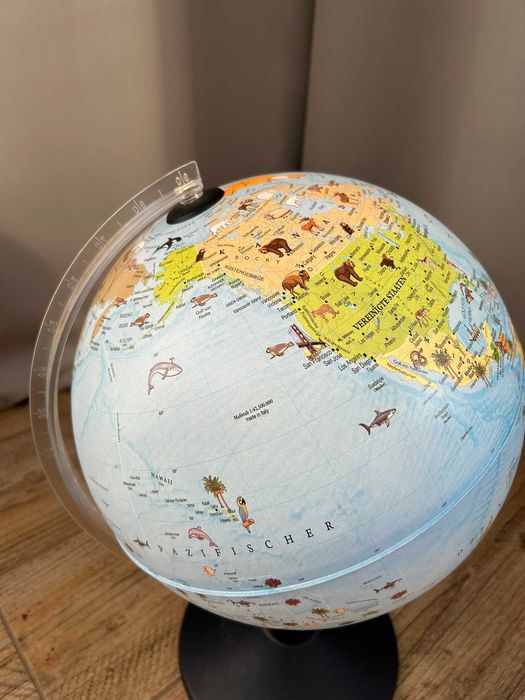 Globus podświetlany edukacyjny Idena 30 cm język niemiecki