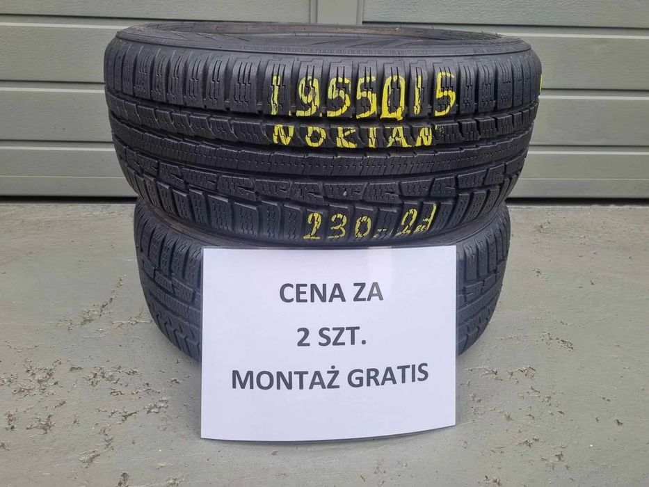 195/50/15 cena za 2 szt. zimowe** nokian wa-wa centrum