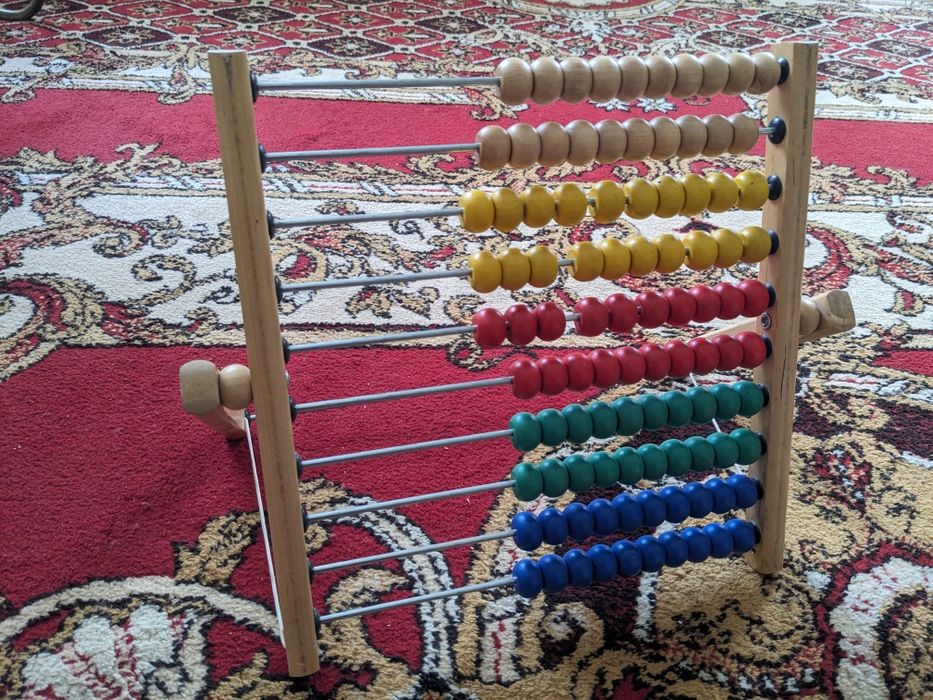 Рахівничка дерев'яна, цифри, літери, бейблейди